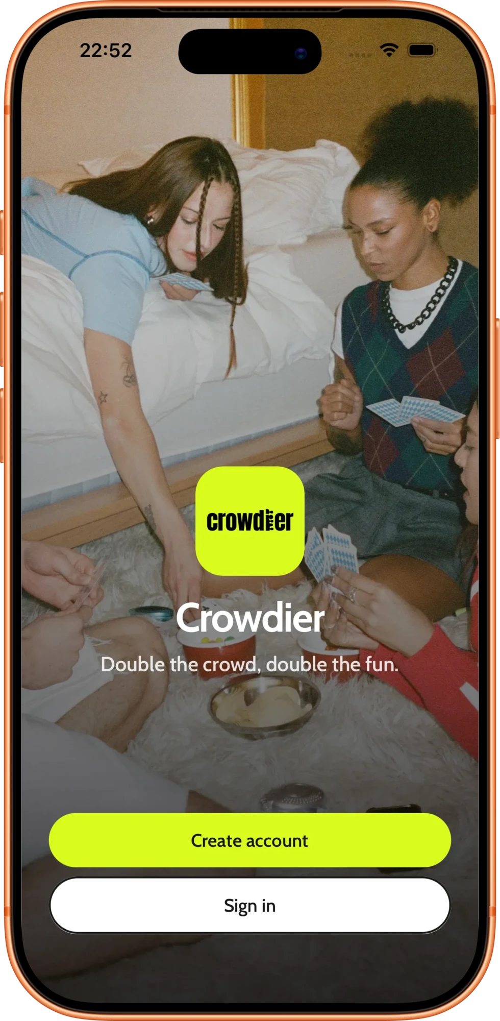 Crowdier app — create your personal profile with photos and prompts